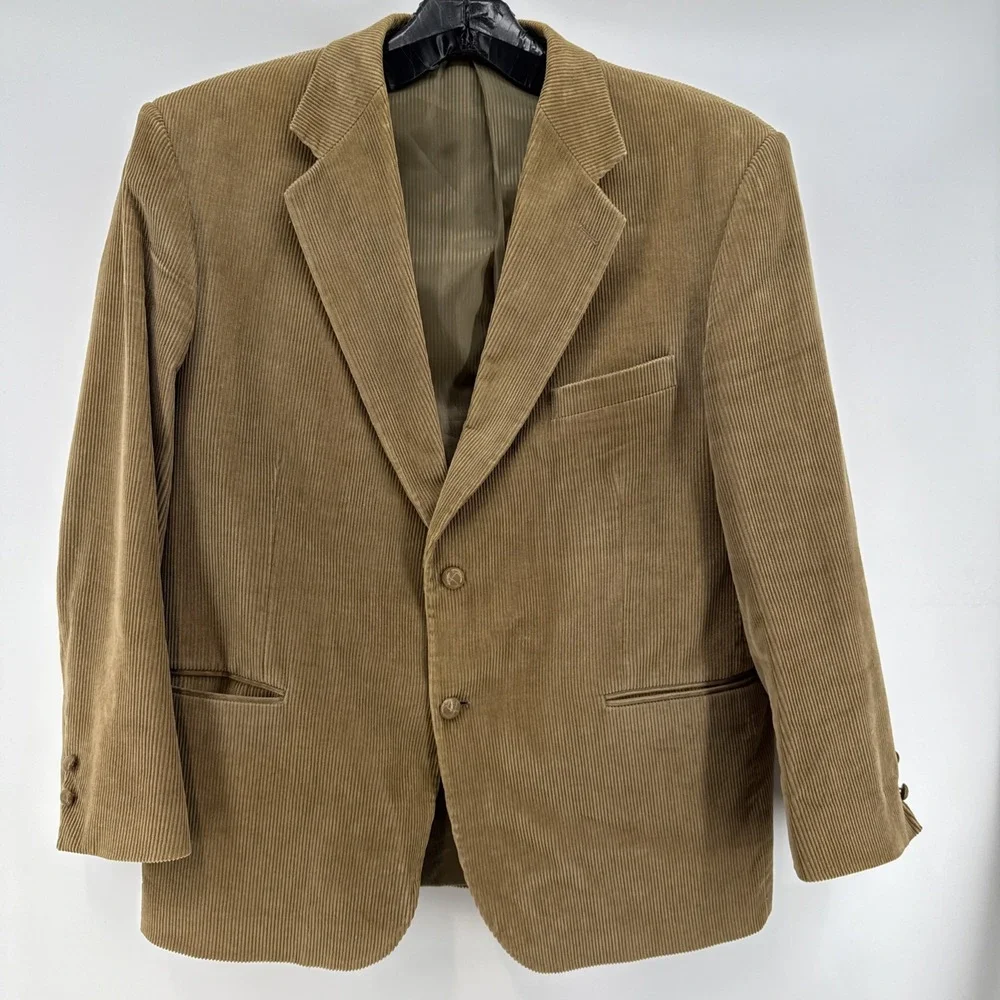 New England Collection Tan Corduroy Jacket 46R‎